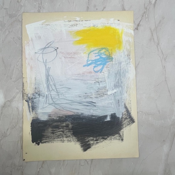 Original Mixed Media Abstract Art Painting 10x13.5” Wanderlust Series #17 - Picture 6 of 6